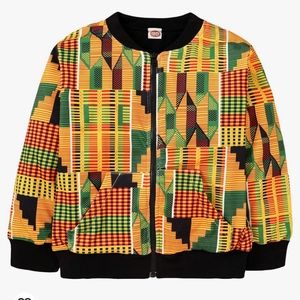 YOUNGER TREE Africa Print Kids‎ Coat Dashiki Jacket Kente Clothes Size 5 (110)